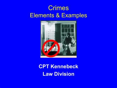 crimes elements parties and defenses