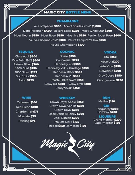 You may not know that we also extend our service beyond the club. Menu - Magic City Kitchen