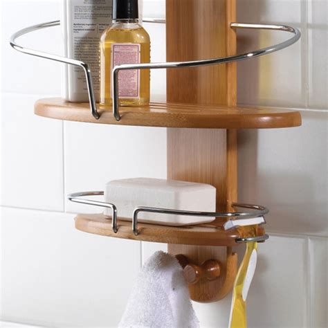 Honestly, some bathrooms are just a mess and not a neat place to shower. Bamboo Shower Caddy