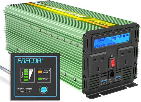 Edecoa 3000w Power Inverter 12v Dc To 240v Ac 6000w Peak With Remote