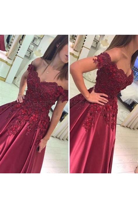 ball gown off the shoulder purple long lace prom formal evening party dresses 3020858