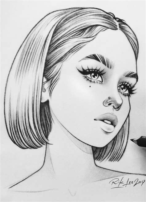Pin By Linn Persson On Drawings Girl Face Drawing Face Drawing