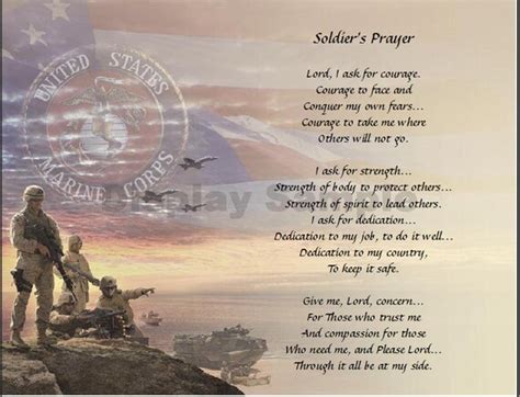 A Soldiers Prayer Marine Poetry Etsy