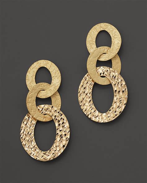 Roberto Coin Chic And Shine 18k Yellow Gold Earrings Bloomingdales