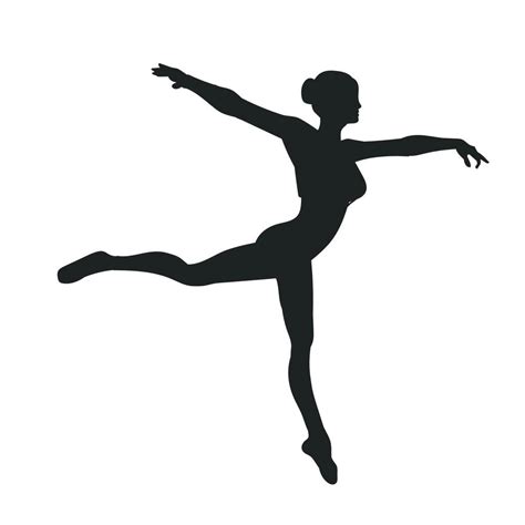 Beautiful Ballerina Vector Silhouette Ballet Dancing Silhouettes