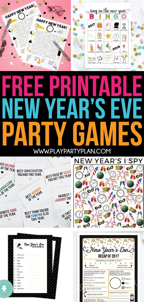 Free Printable New Years Eve Games Gameita