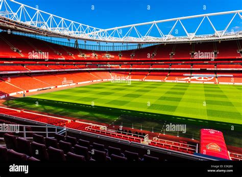 Pitch View Inside The Emirates Stadium Arsenal Football Club Stock