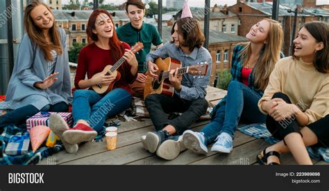 Group Friends Hangout Image And Photo Free Trial Bigstock