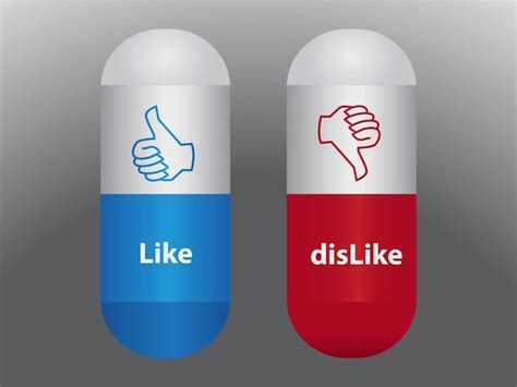 Capsule Dislike And Like Icon Vector Free Download