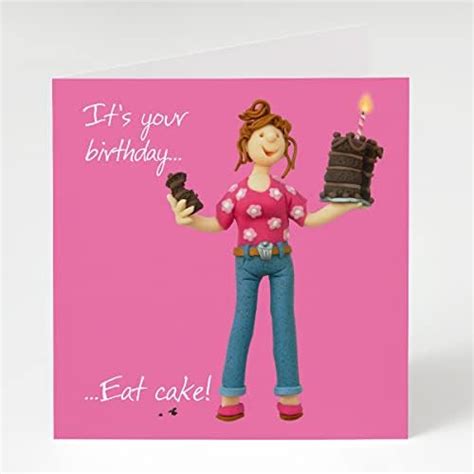 Eat Cake Happy Birthday Card One Lump Or Two Holy Mackerel Greeting Cards Uk