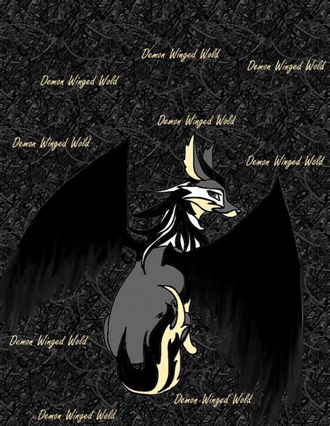 Demon Winged Wolf By Serenitybluemoonrose On Deviantart