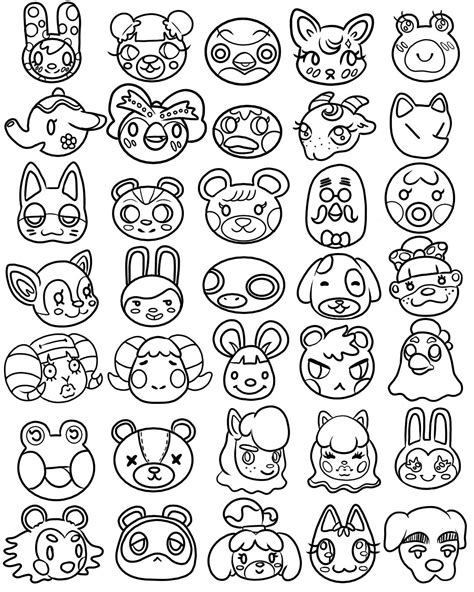 Coloring pages of animal crossing new horizons. Animal Crossing COLORING PAGE on Storenvy