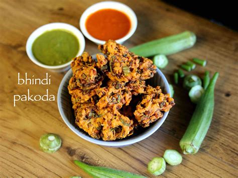 Bhindi Pakora Recipe Okra Fritters Bende Gatti Baje Recipe