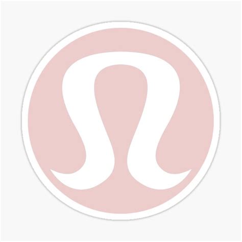 Pink organic and feminine fashion logo. Lululemon Stickers | Redbubble
