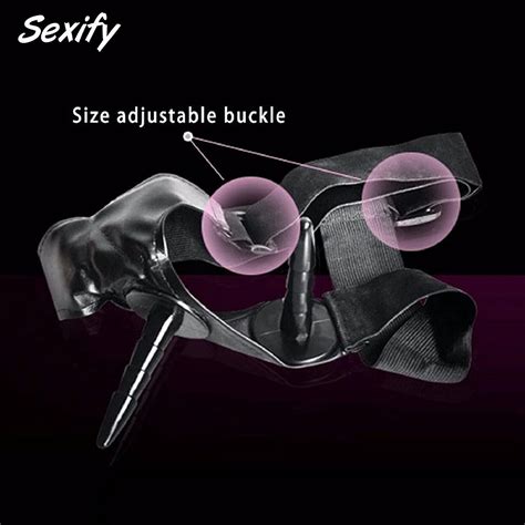 Wearable Double Dildo Strap On Sex Toy Harness Lesbian Couples Strapon Dong New Ebay