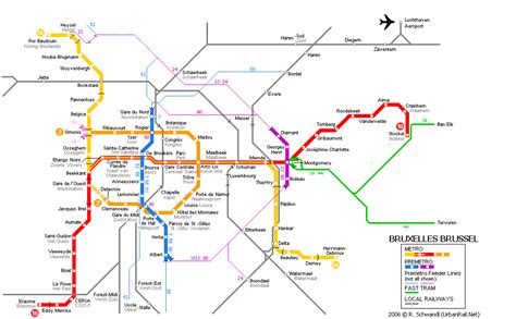 Brussels Metro Metro Map Subway Map