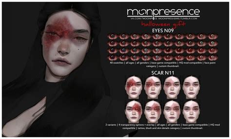 Moonpresence Halloween T Eyes N09 N10 Scar N10 N12