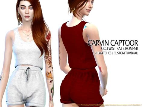 Twist Fate Romper By Carvin Captoor At Tsr Sims 4 Updates