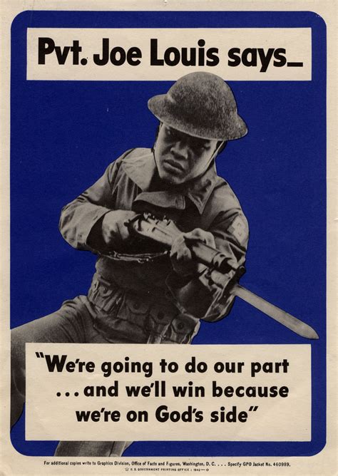 pvt joe louis says we re going to do our part and we ll win because we re on god s side