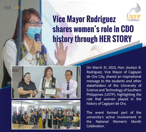 Vice Mayor Rodriguez shares women's role in CDO history through HER