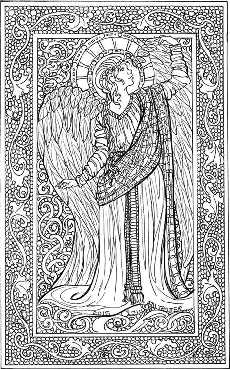 For other coloring page themes, see any of the links shown below. Angel Coloring Sheet Adult coloring sheet. by ANGELSICONSANDART