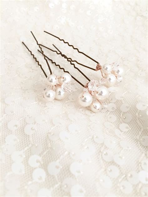 Wedding Hair Pins Pearl Hair Pins Pearl Bobby Pins U Pin Etsy