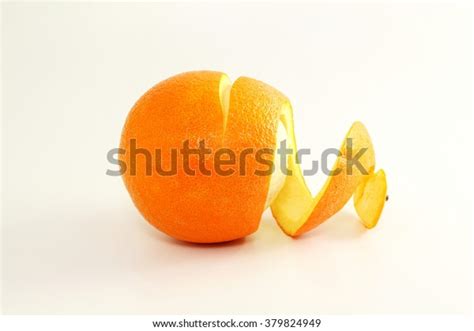 Orange Fruit Half Peeled Spiral Skin Stock Photo 379824949 Shutterstock