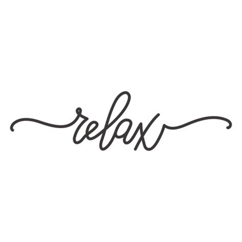 Relax Cursive Lettering Transparent Png And Svg Vector File