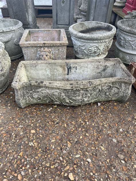 Lovely Weathered Detailed Planter Authentic Reclamation