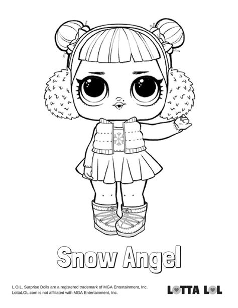 Snow Angel Coloring Page Lotta Lol Angel Coloring Pages Cute