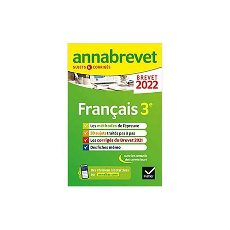 Annales Du Brevet Annabrevet 2022 L Int Grale Du Brevet Toutes Les