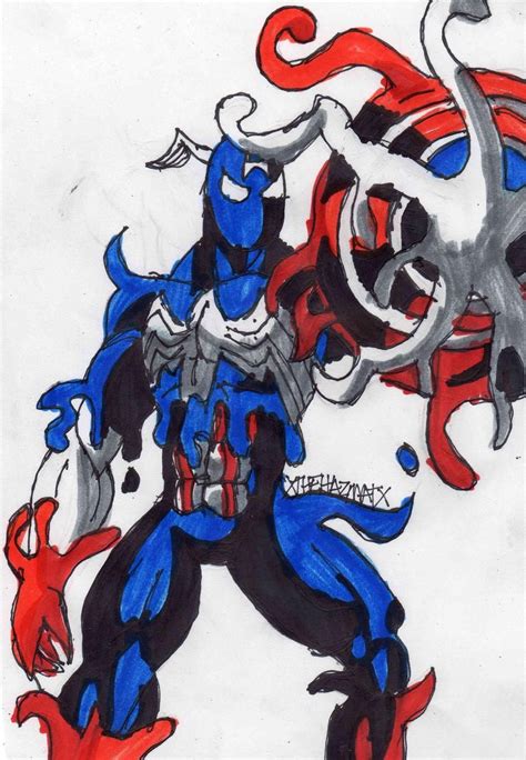 Symbiote Captain America By Chahlesxavier On Deviantart Captain