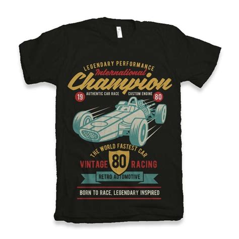 International Champion Car Race Tshirt Design Buy T Shirt Designs