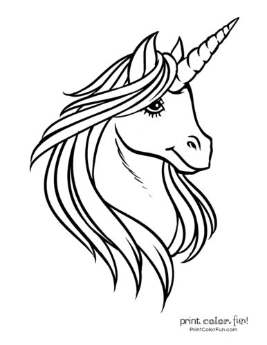 Hearts and unicorn coloring page. Top 100 magical unicorn coloring pages: The ultimate (free ...