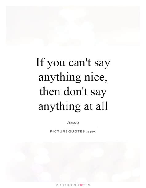 If You Cant Say Anything Nice Then Dont Say Anything At
