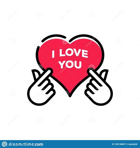 Mini I Love You Hand Korean Heart Finger I Love You Sign Icon Vector