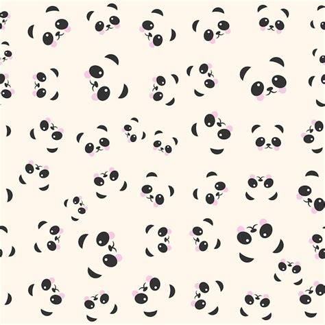 Premium Vector Cute Panda Seamless Pattern Background Vector