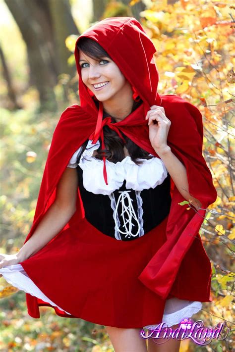 andi land sweet teen andi land frees her tits and twat from a red riding hood outfit r18hub