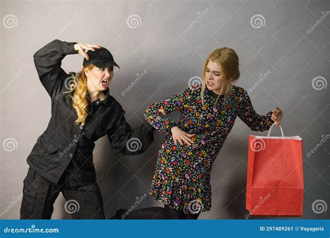 Security Guard And Shoplifter Stock Image Image Of Prosecuted