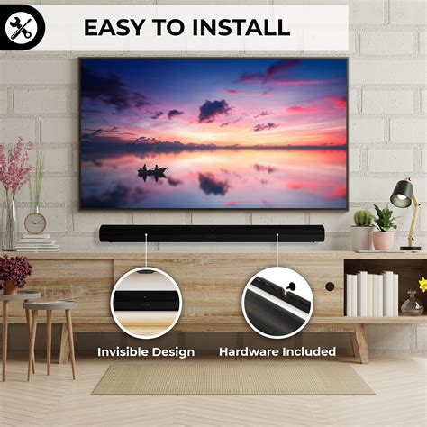 Humancentric Wall Mount Compatible With Sonos Arc Sound Bar Black