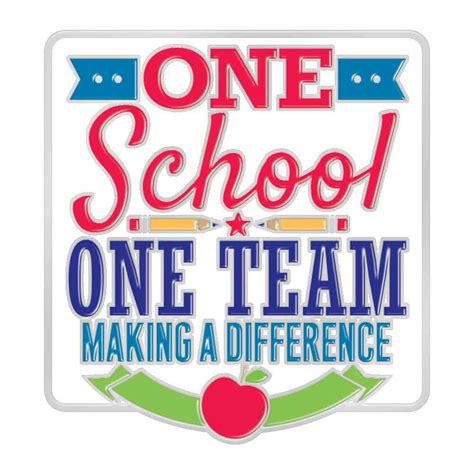 One School One Team Making A Difference Lapel Pin With Presentation