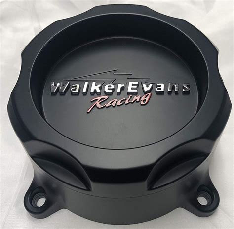 Walker Evans Racing 8 Lug Matte Black Wheel Center Caps Qty 4 Wrx 970