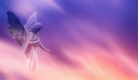 Beautiful Angel In Heaven Panoramic Veiw Stock Photo Download Image