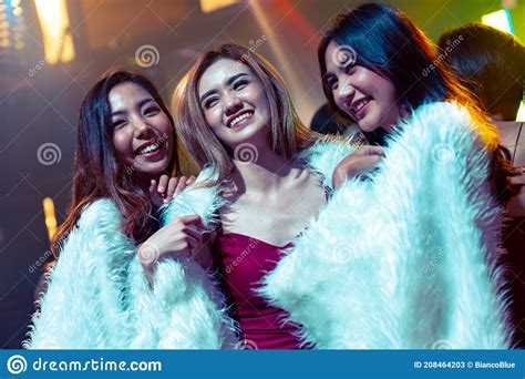 Group Of Women Friend Having Fun At Party In Dancing Club Stock Image Image Of Birthday