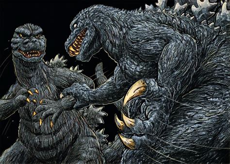 Guardian Monsters Vs Ghost Gmk Godzilla Godzilla Kaiju Monsters The
