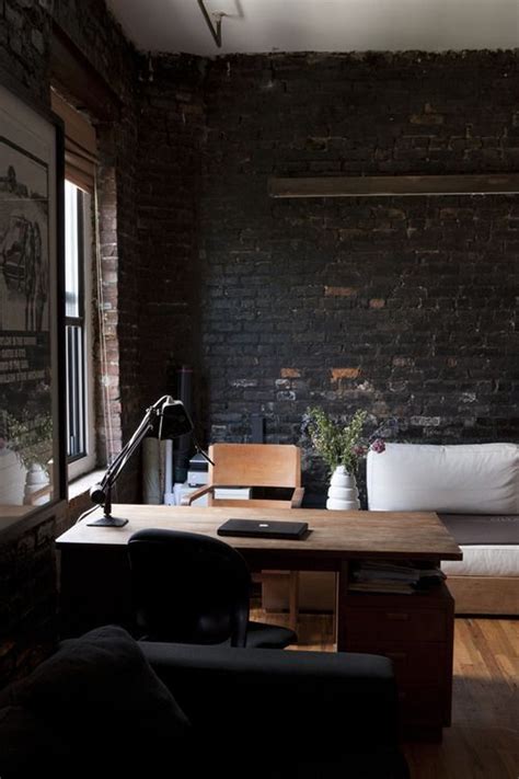 34 Home Office Designs With Exposed Brick Walls Digsdigs