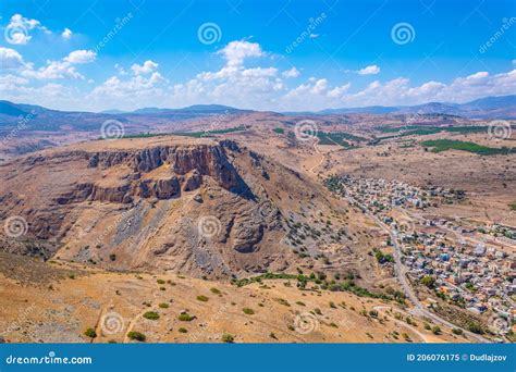 Aerial View Of Hamam Village From Mount Arbel In Israel Stock Image