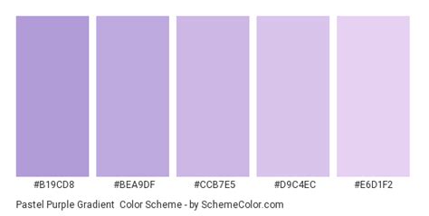 Pastel Purple Gradient Color Scheme Lavender