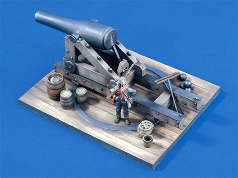 Verlinden 54mm 132 Confederate 10 Columbiad Cannon With Figure Civil