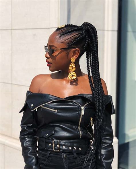 23 Dope Ways To Wear A Feed In Braids Ponytail Stayglam Stayglam